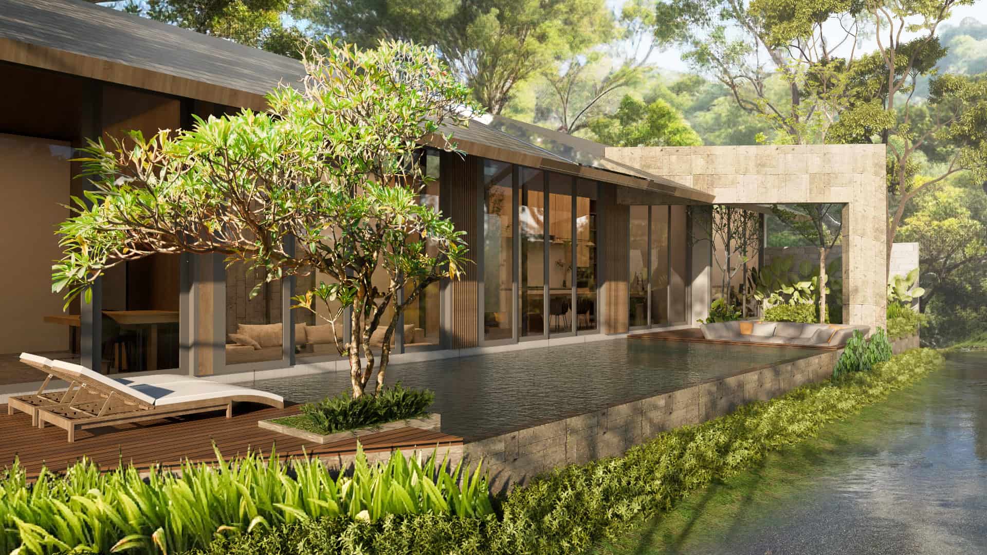 CLOSE TO THE RIVER 3 BEDROOM VILLA FOR SALE LEASEHOLD IN UBUD BE-872 